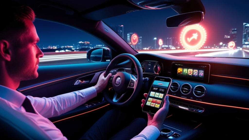 Útközben használt mobilos casino felület egy telefonon